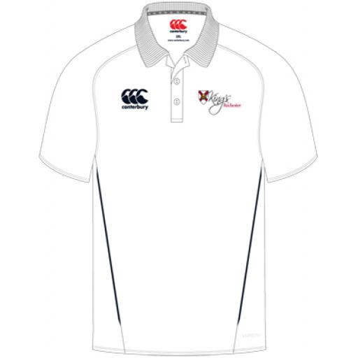 King's Rochester Staff Dry Polo Shirt WHT