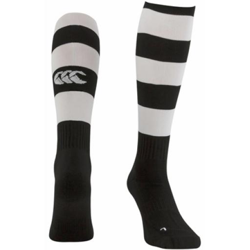 Canterbury Team Hooped Socks Black/White