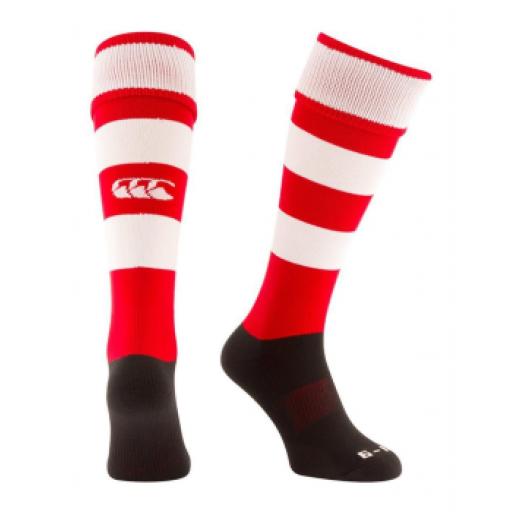 Canterbury Team Hooped Socks Red/White