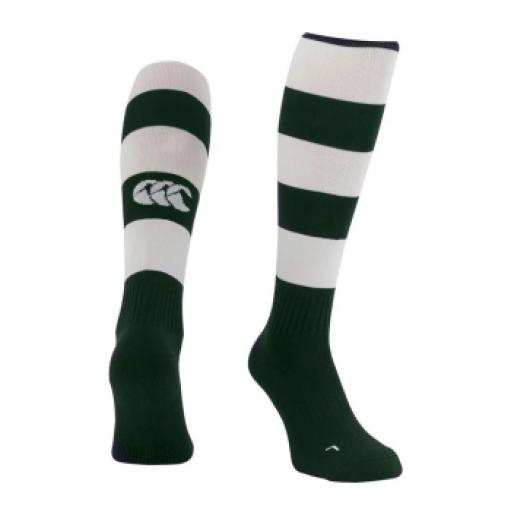 Canterbury Team Hooped Socks Forest/White