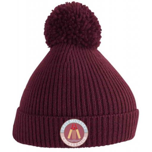 East Molesey CC Bobble Hat (Maroon)