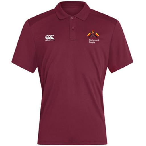 Richmond Rugby Maroon Dry Polo Adult