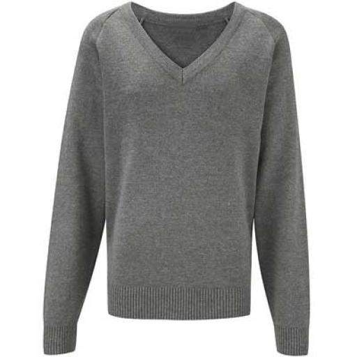 Light Grey V-Neck Sweater